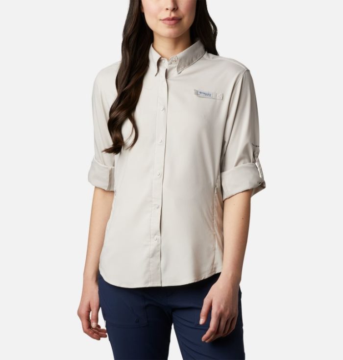 Camisas Columbia PFG Tamiami™ II Long Sleeve Shirt Feminino Luz Bege Portugal | 185461-37DF