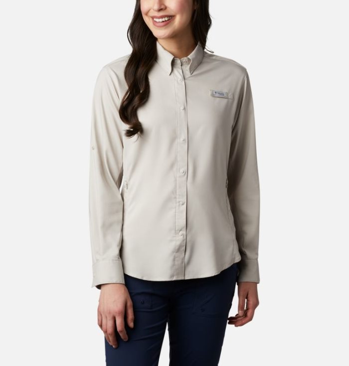 Camisas Columbia PFG Tamiami™ II Long Sleeve Shirt Feminino Luz Bege Portugal | 185461-37DF