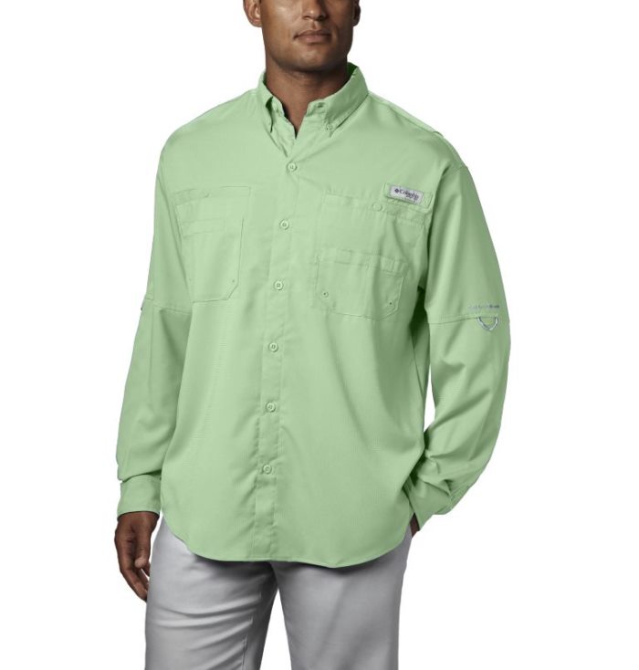 Camisas Columbia PFG Tamiami™ II Long Sleeve Shirt Masculino Luz Verdes Portugal | 197637-06LS