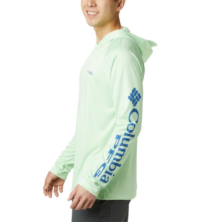 Camisas Columbia PFG Terminal Tackle™ Hoodie Masculino Luz Verdes Azuis Portugal | 126290-0FG4