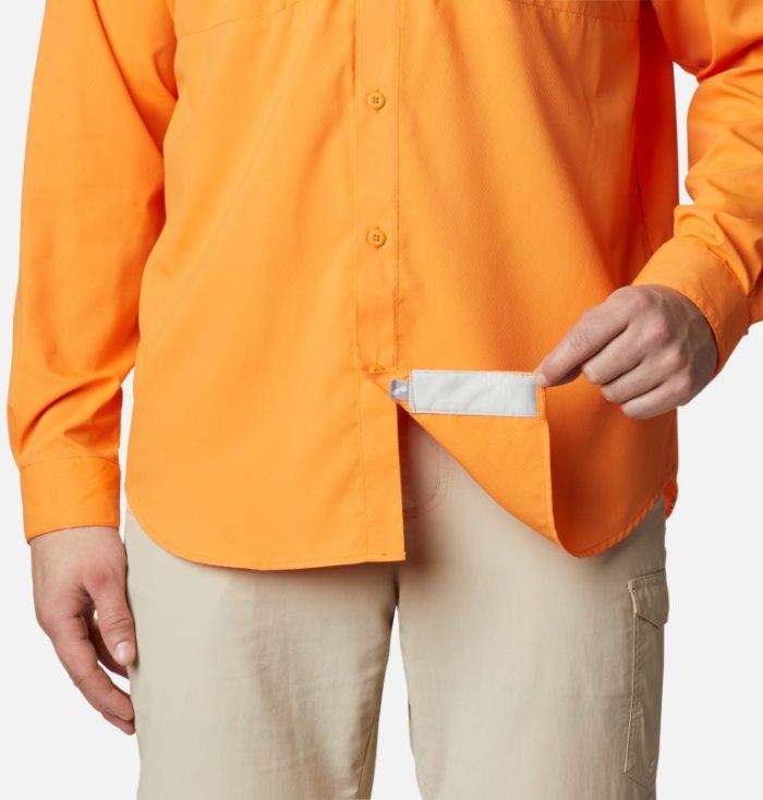 Camisas Columbia PFG Terminal Tackle™ Long Sleeve Woven Shirt Masculino Laranja Portugal | 151314-AFV6