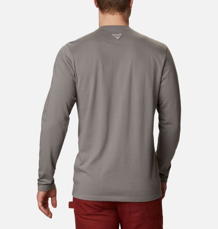 Camisas Columbia PHG Roughtail™ Trabalho Long Sleeve Pocket T-Shirt Masculino Cinzentas Portugal | 161529-7AZV