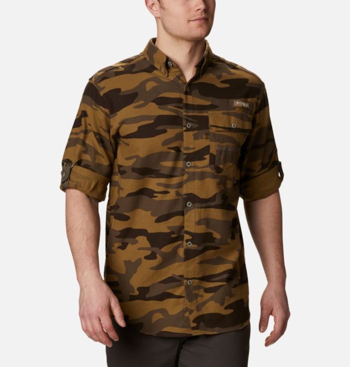 Camisas Columbia PHG Sharptail™ Flannel Masculino Marrom Camufladas Portugal | 149335-AYMR