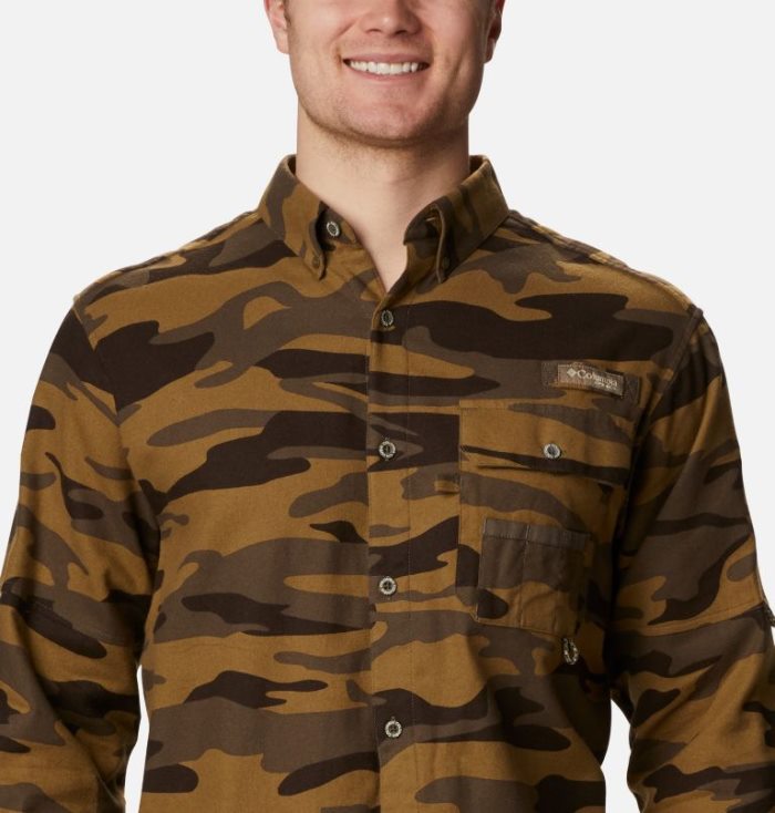 Camisas Columbia PHG Sharptail™ Flannel Masculino Marrom Camufladas Portugal | 162998-3JJN