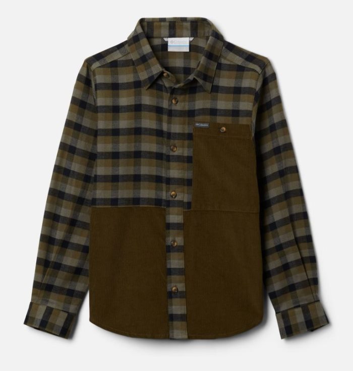 Camisas Columbia Rockfall™ Flannel Shirt Criança Verde Oliva Verde Oliva Portugal | 123538-HO96