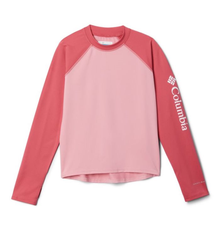 Camisas Columbia Sandy Shores™ Long Sleeve Sunguard Shirt Criança Rosa Portugal | 178028-XR23