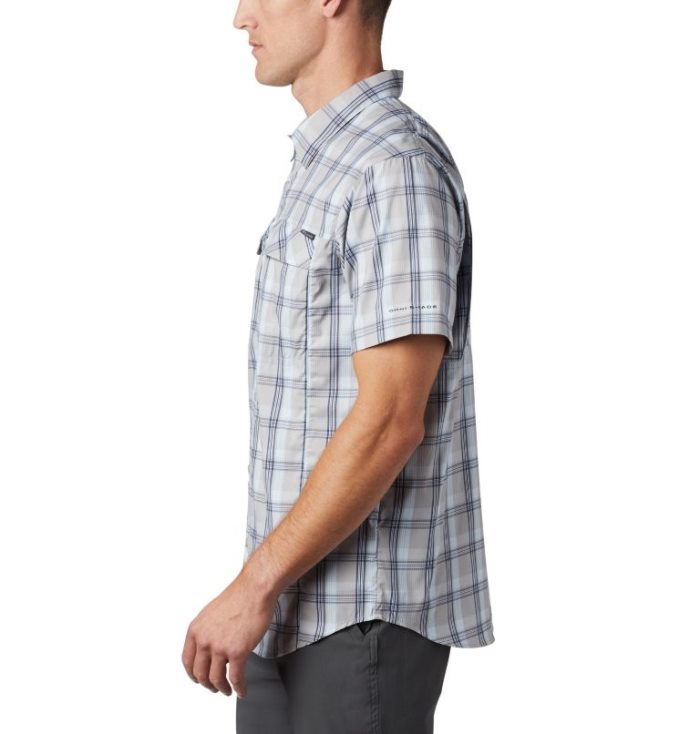 Camisas Columbia Silver Ridge Lite Plaid™ Curta Sleeve Masculino Cinzentas Portugal | 102955-2MY1