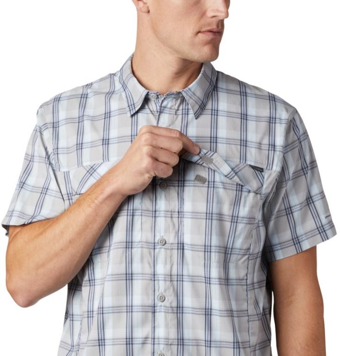 Camisas Columbia Silver Ridge Lite Plaid™ Curta Sleeve Masculino Cinzentas Portugal | 102955-2MY1