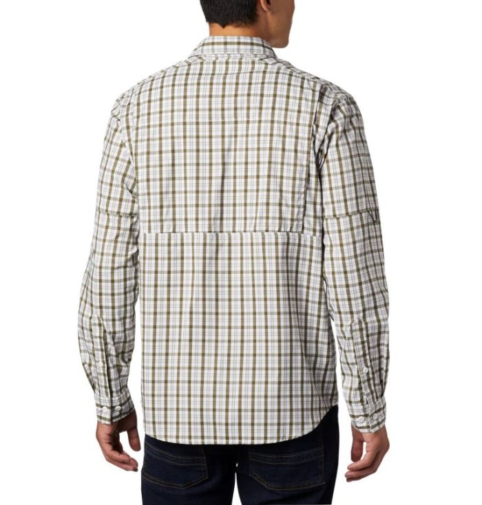 Camisas Columbia Silver Ridge Lite Plaid™ Long Sleeve Masculino Verde Oliva Portugal | 112379-KMFL