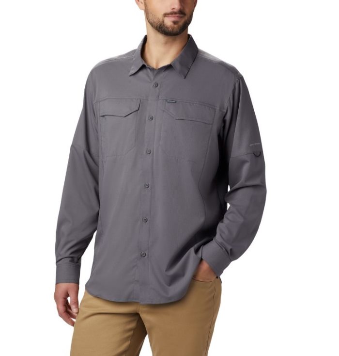 Camisas Columbia Silver Ridge Lite™ Long Sleeve Shirt Masculino Cinzentas Portugal | 122733-REYR