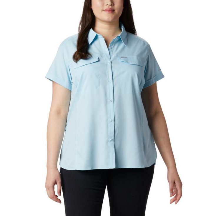 Camisas Columbia Silver Ridge™ Lite Curta Sleeve Feminino Azuis Portugal | 129250-9ZHX