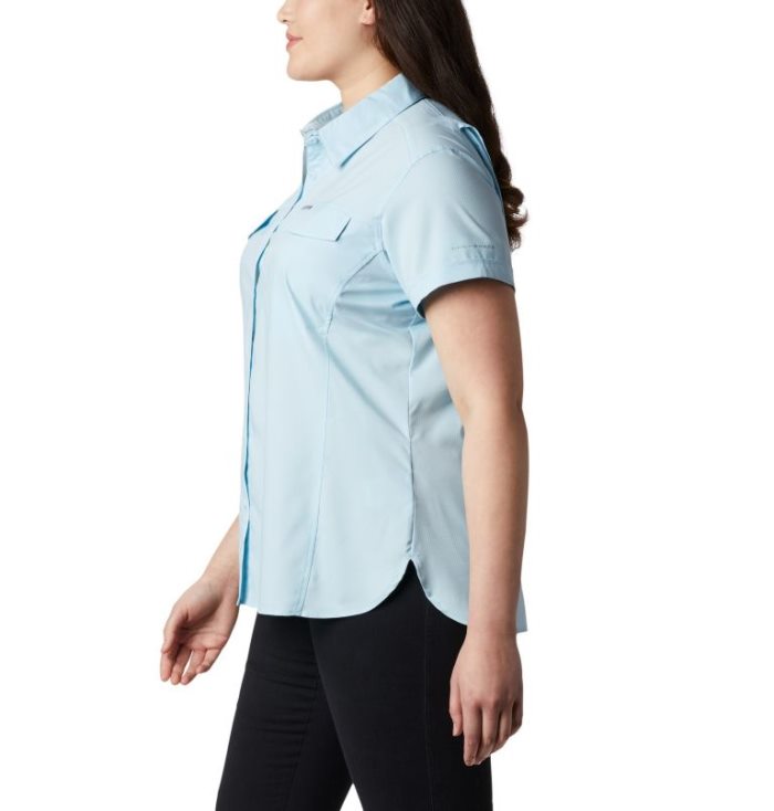 Camisas Columbia Silver Ridge™ Lite Curta Sleeve Feminino Azuis Portugal | 174771-508B