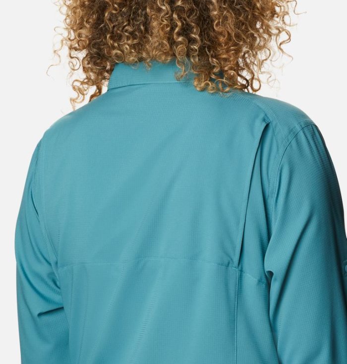 Camisas Columbia Silver Ridge™ Lite Long Sleeve Shirt Feminino Azuis Portugal | 142492-KW35