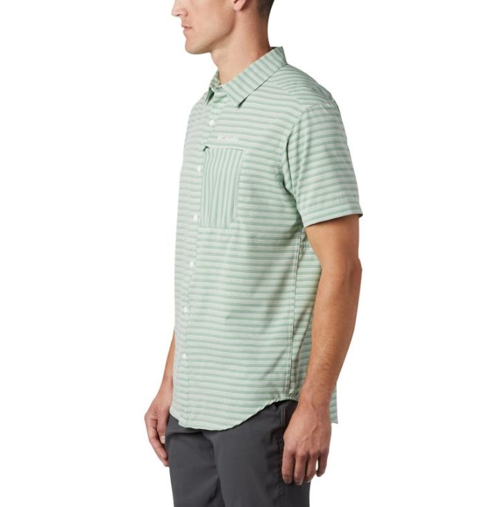 Camisas Columbia Twisted Creek™ II Curta Sleeve Shirt Masculino Verdes Portugal | 128720-6M57