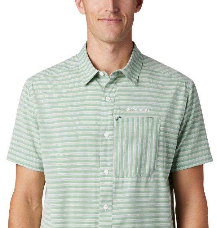 Camisas Columbia Twisted Creek™ II Curta Sleeve Shirt Masculino Verdes Portugal | 128720-6M57