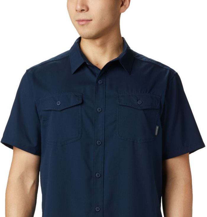 Camisas Columbia Utilizer™ II Solid Curta Sleeve Shirt Masculino Azul Marinho Portugal | 143509-WNJD