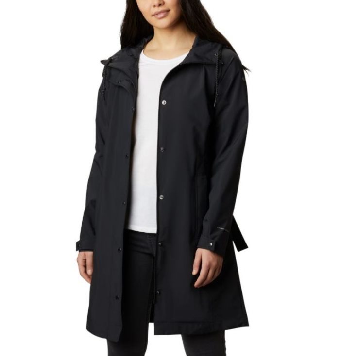 Jaqueta Casual Columbia Here And There™ Long Trench Jaqueta Feminino Pretas Portugal | 172339-B1UU