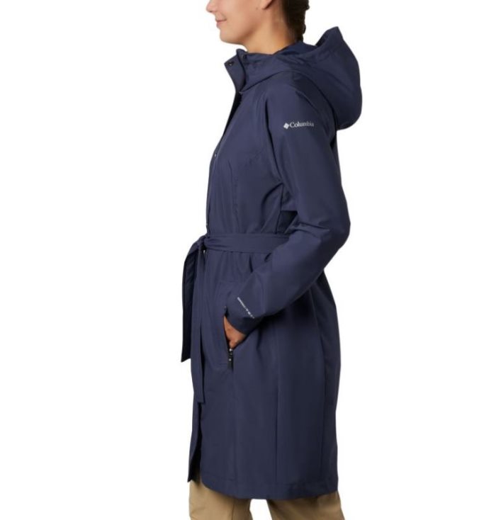 Jaqueta Casual Columbia Here And There™ Long Trench Jaqueta Feminino Azuis Escuro Portugal | 183247-YD3T