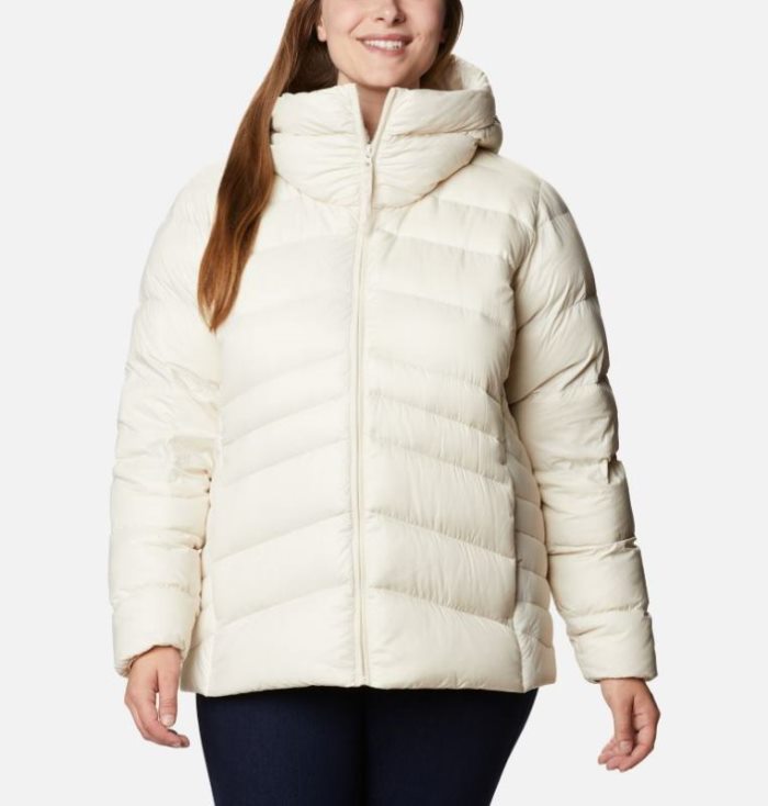 Jaqueta Columbia Autumn Park™ Down Encapuzado Jaqueta Feminino Creme Portugal | 188385-VP4O