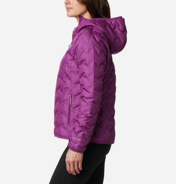 Jaqueta Columbia Delta Ridge™ Down Encapuzado Jaqueta Feminino Roxo Portugal | 132538-DF04