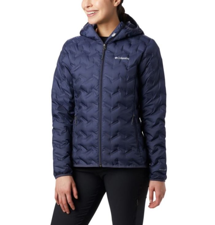 Jaqueta Columbia Delta Ridge™ Down Encapuzado Jaqueta Feminino Azuis Escuro Portugal | 139595-AKUM