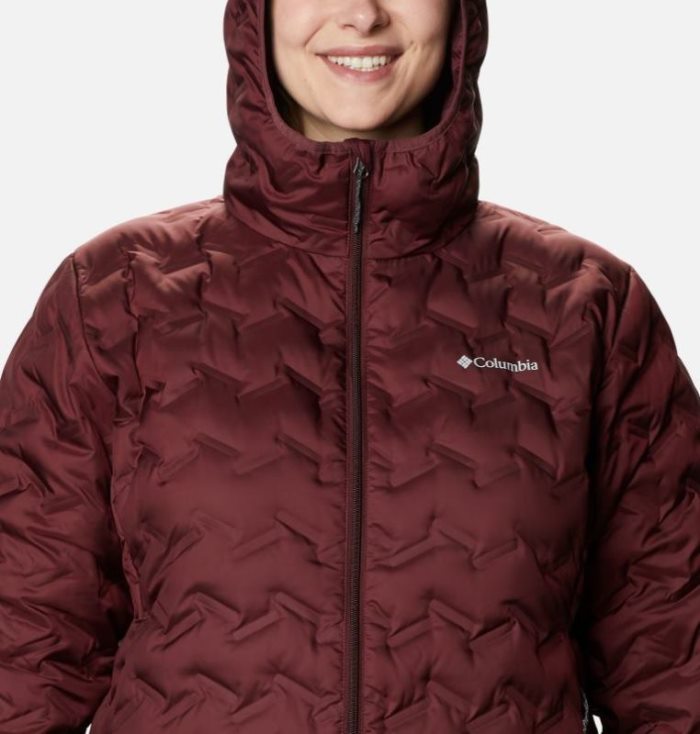 Jaqueta Columbia Delta Ridge™ Long Jaqueta Feminino Vermelhas Escuro Portugal | 159103-TQLI