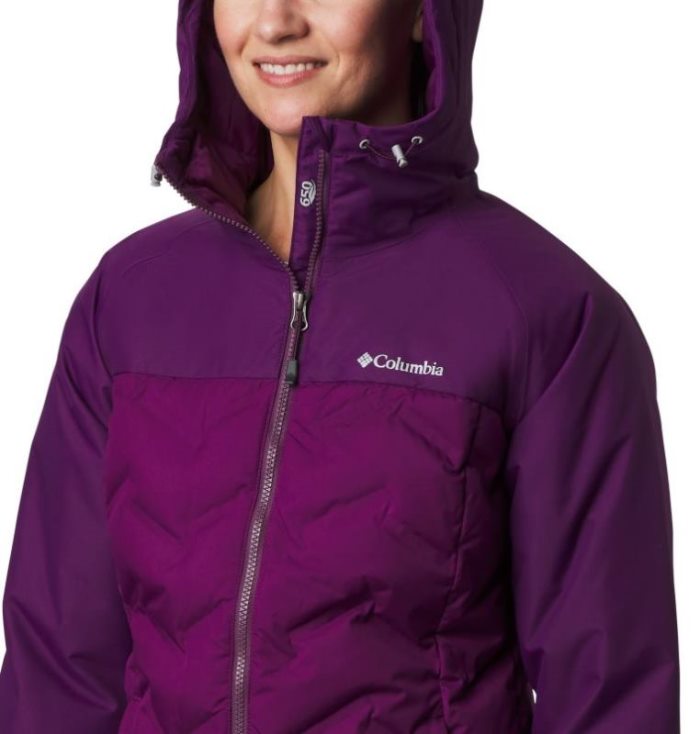 Jaqueta Columbia Grand Trek™ Down Encapuzado Jaqueta Feminino Roxo Portugal | 147730-NI9E