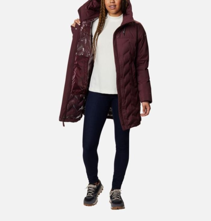 Jaqueta Columbia Mountain Croo™ Long Jaqueta Feminino Vermelhas Escuro Portugal | 175177-DEGG