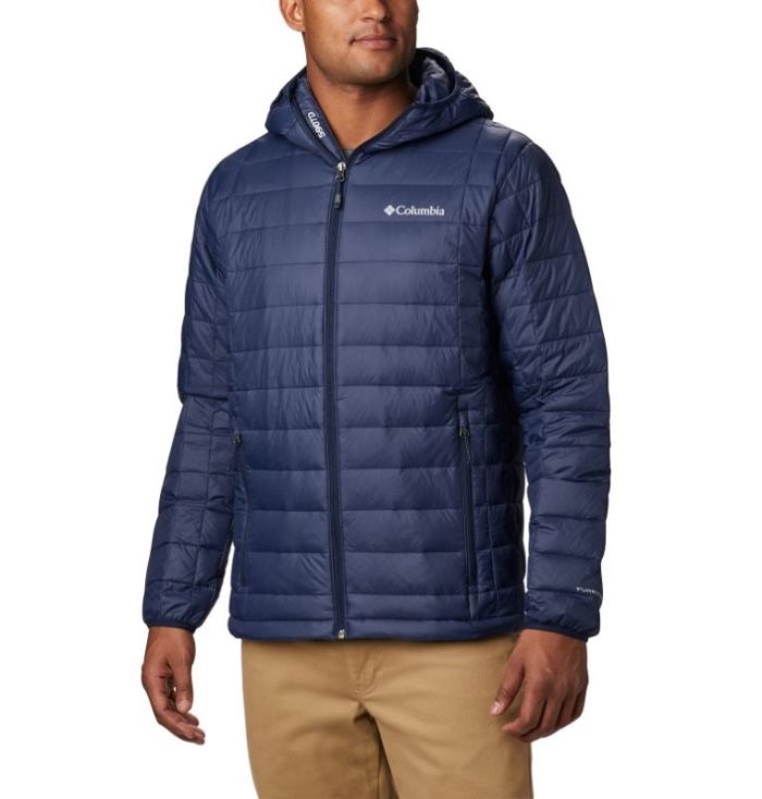 Jaqueta Columbia Voodoo Falls™ 590 TurboDown™ Encapuzado Casaco Puffer Masculino Azul Marinho Portugal | 110301-7Z0H