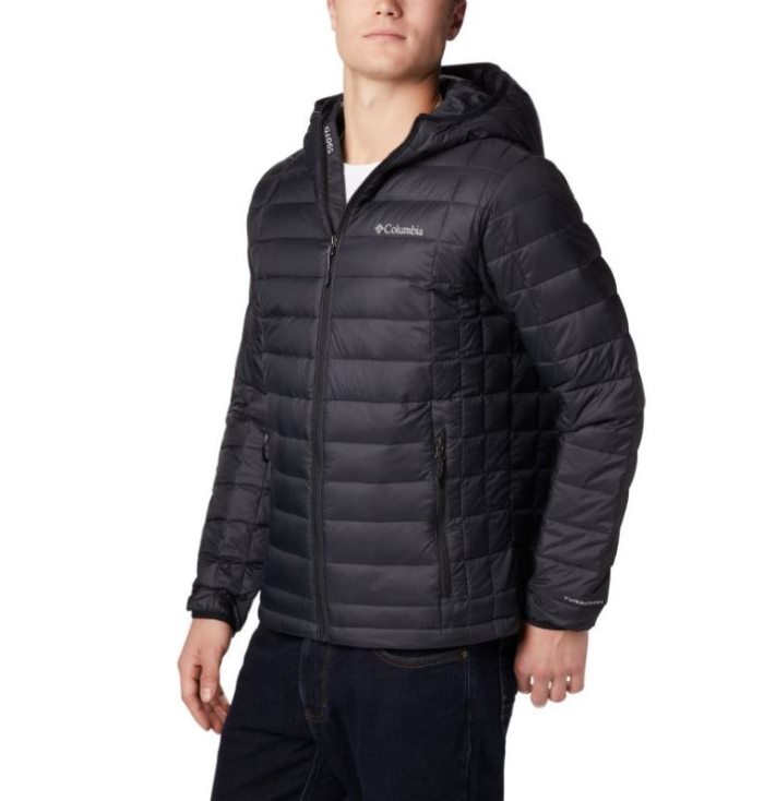 Jaqueta Columbia Voodoo Falls™ 590 TurboDown™ Encapuzado Casaco Puffer Masculino Pretas Portugal | 118406-1Y6L