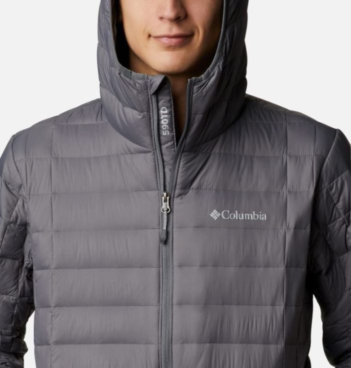 Jaqueta Columbia Voodoo Falls™ 590 TurboDown™ Encapuzado Casaco Puffer Masculino Cinzentas Portugal | 154820-4MXS