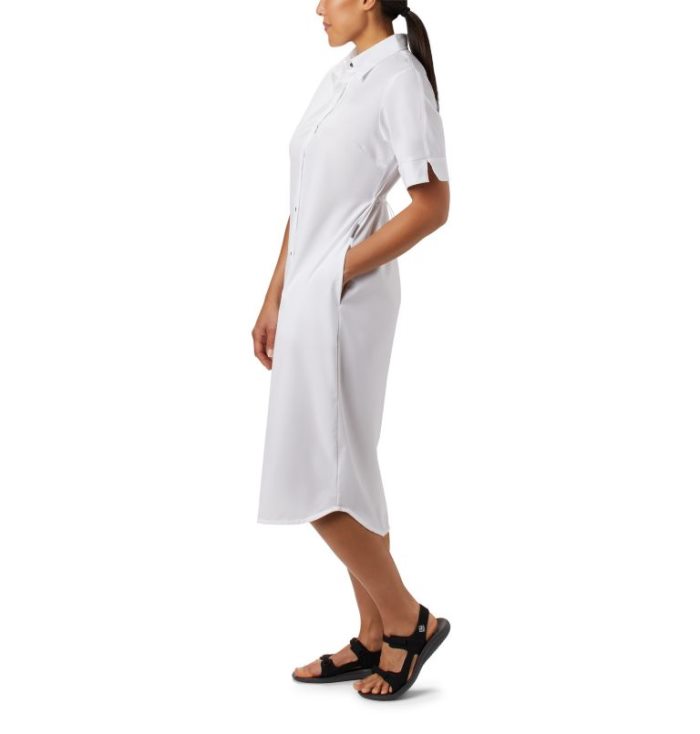 Vestidos Columbia Firwood Crossing™ Shirt Vestidos Feminino Branco Portugal | 111225-Q34S