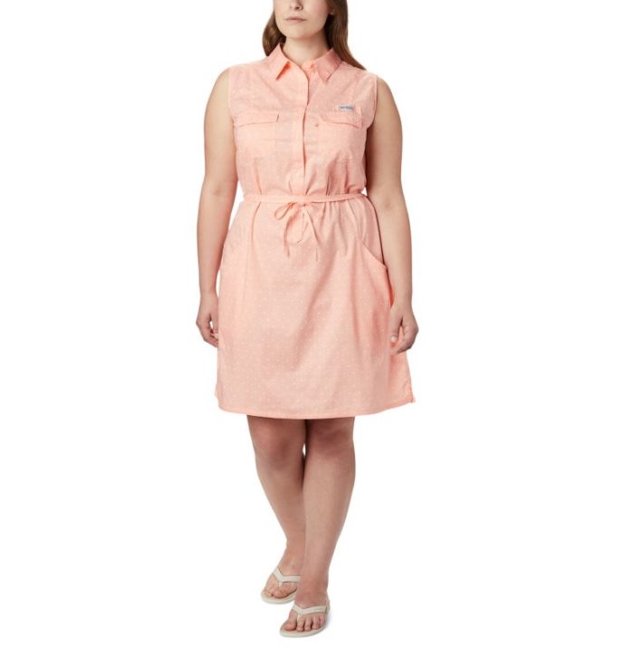 Vestidos Columbia PFG Bonehead™ Stretch Sem Manga Vestidos Feminino Rosa Portugal | 146742-T8SM