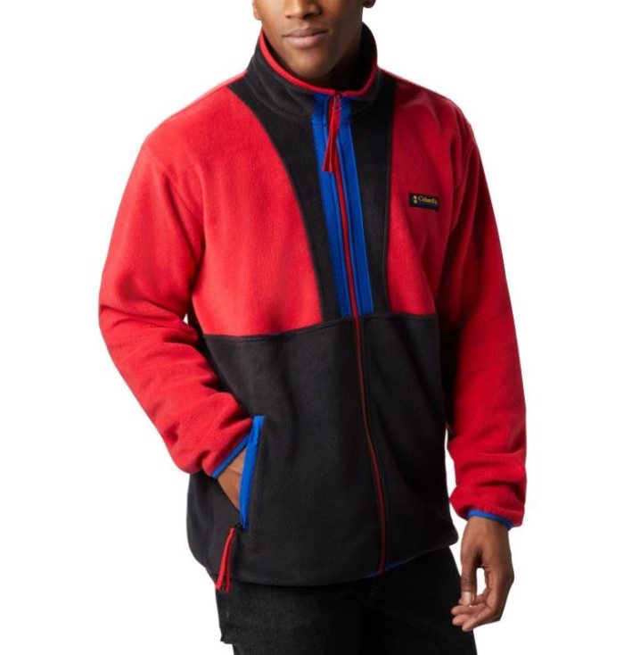 Casaco De Lã Columbia Back Bowl™ Full Zip Casaco De Lã Masculino Vermelhas Pretas Azuis Portugal | 175606-MEDN