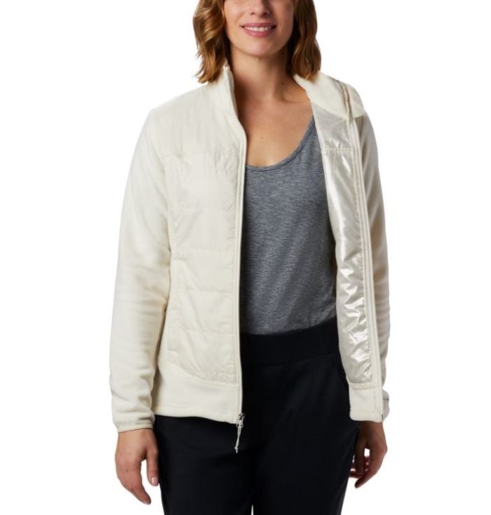 Casaco De Lã Columbia Basin Butte™ Fleece Full Zip Jaqueta Feminino Creme Portugal | 102857-8OCO