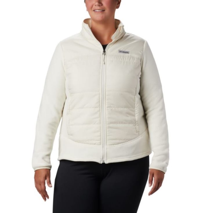 Casaco De Lã Columbia Basin Butte™ Fleece Full Zip Feminino Creme Portugal | 147047-B1JO