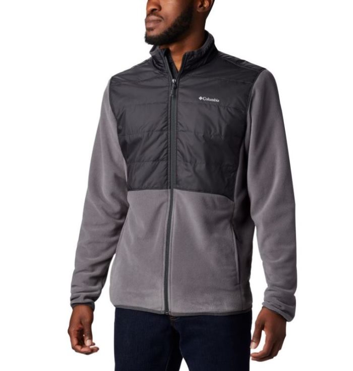 Casaco De Lã Columbia Basin Butte™ Fleece Full Zip Jaqueta Masculino Cinzentas Cinzentas Escuro Portugal | 183341-ZDYZ