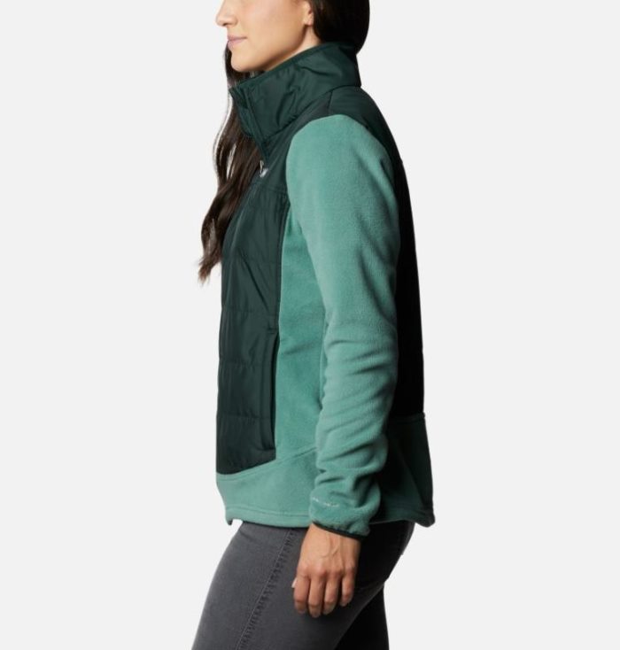 Casaco De Lã Columbia Basin Butte™ Fleece Full Zip Jaqueta Feminino Verdes Portugal | 196831-HOGI