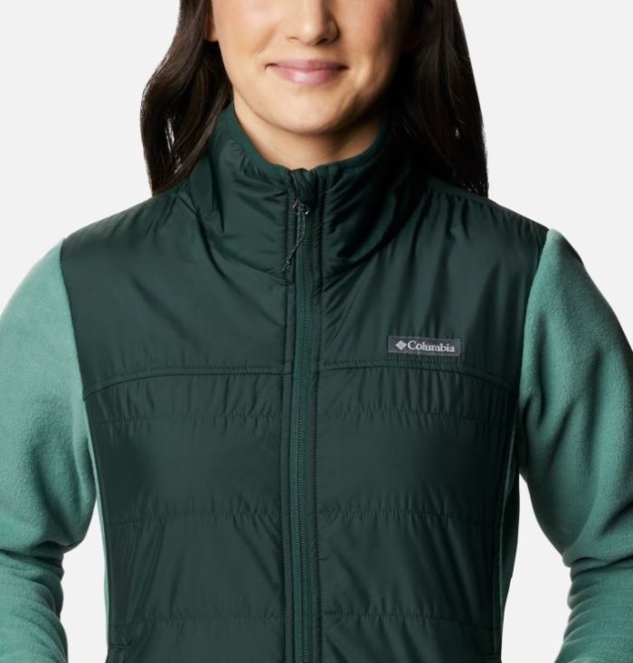 Casaco De Lã Columbia Basin Butte™ Fleece Full Zip Jaqueta Feminino Verdes Portugal | 196831-HOGI