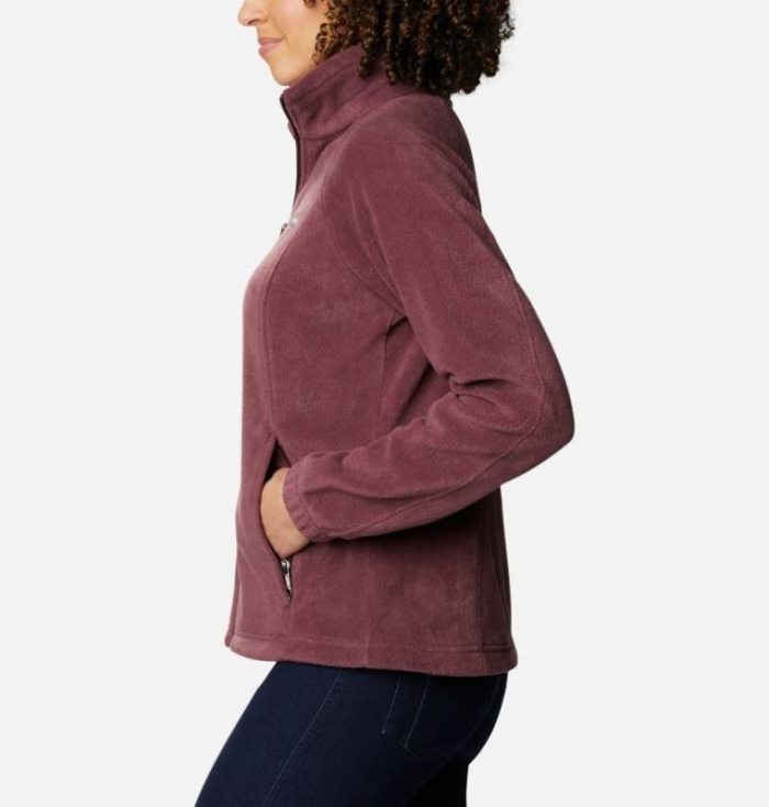 Casaco De Lã Columbia Benton Springs™ Full Zip Fleece - Petite Feminino Vermelhas Escuro Portugal | 103170-TXV7