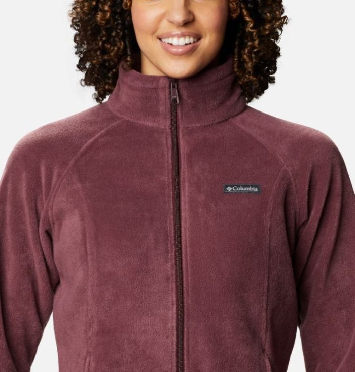 Casaco De Lã Columbia Benton Springs™ Full Zip Fleece - Petite Feminino Vermelhas Escuro Portugal | 103170-TXV7