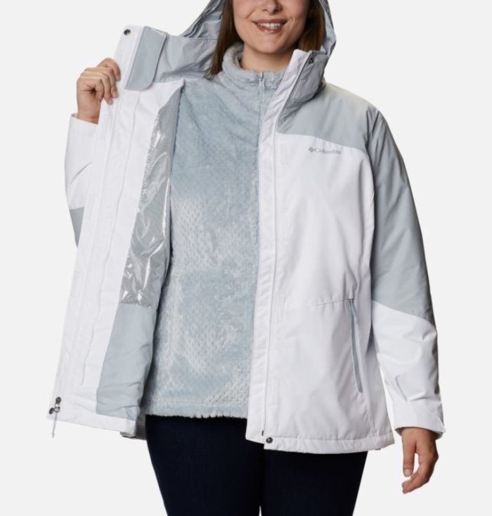 Casaco De Lã Columbia Bugaboo™ II Fleece Interchange Jaqueta Feminino Branco Luz Cinzentas Portugal | 115752-E0AW