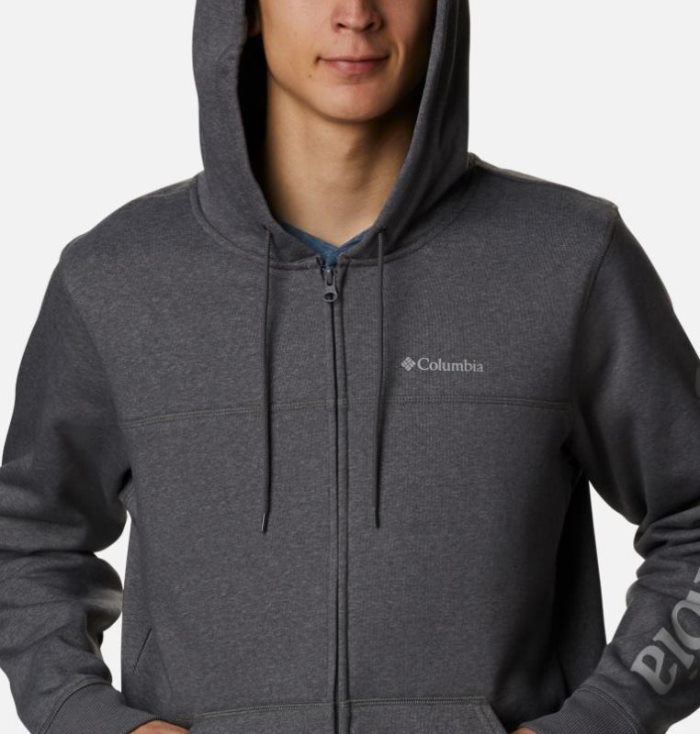 Casaco De Lã Columbia Columbia™ Logo Full Zip Fleece Masculino Cinzentas Portugal | 189013-3R5W