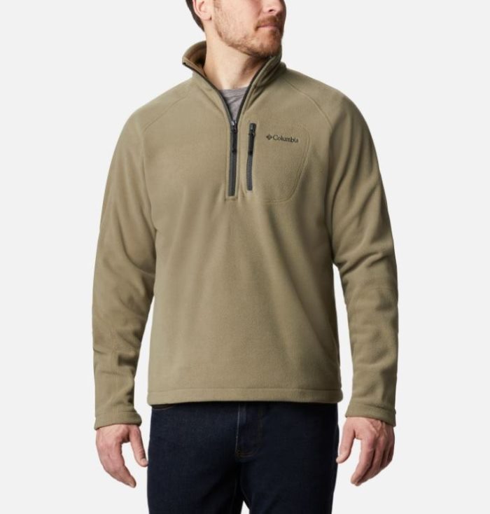 Casaco De Lã Columbia Fast Trek™ III Half Zip Fleece Masculino Verdes Cinzentas Escuro Portugal | 124239-P95J