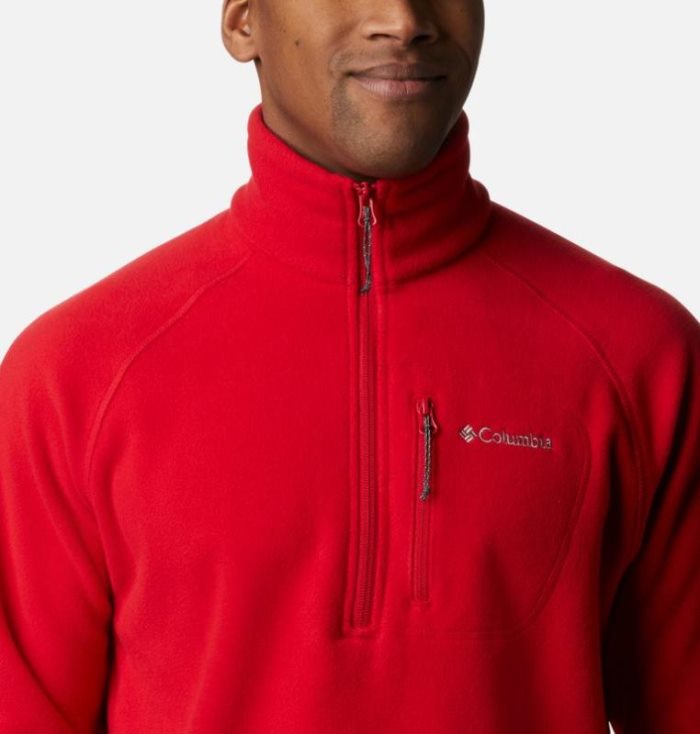 Casaco De Lã Columbia Fast Trek™ III Half Zip Fleece Masculino Vermelhas Portugal | 157197-I4ZS