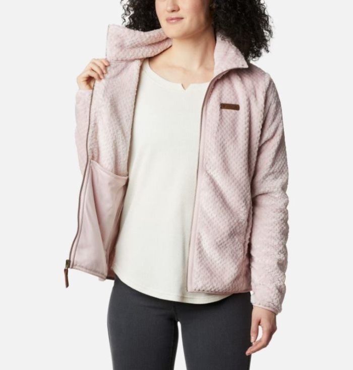 Casaco De Lã Columbia Fire Side™ II Sherpa Full Zip Fleece Feminino Luz Rosa Portugal | 114578-RA53