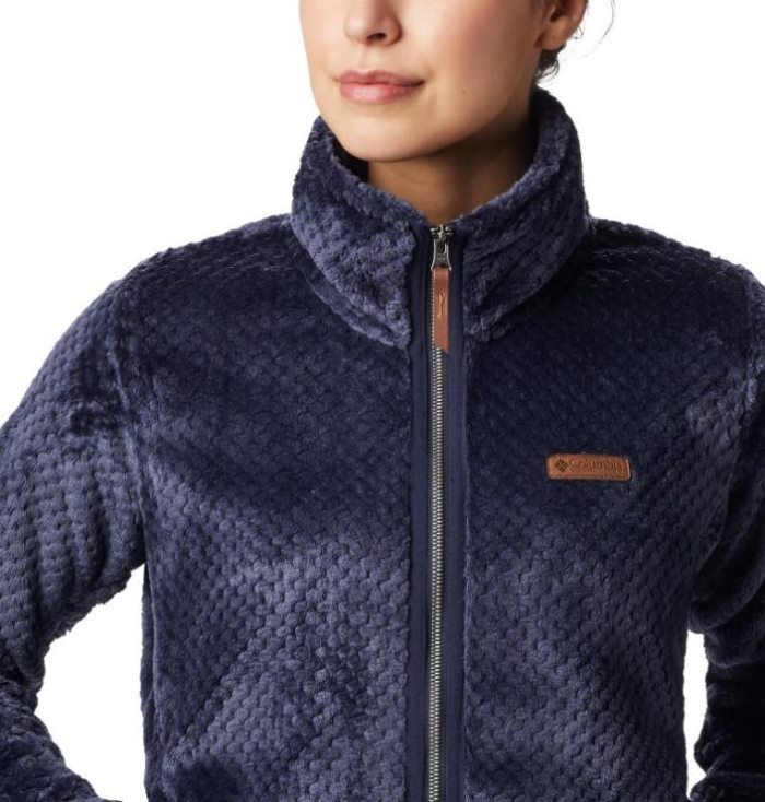 Casaco De Lã Columbia Fire Side™ II Sherpa Full Zip Fleece Feminino Azuis Escuro Portugal | 198777-D2MT