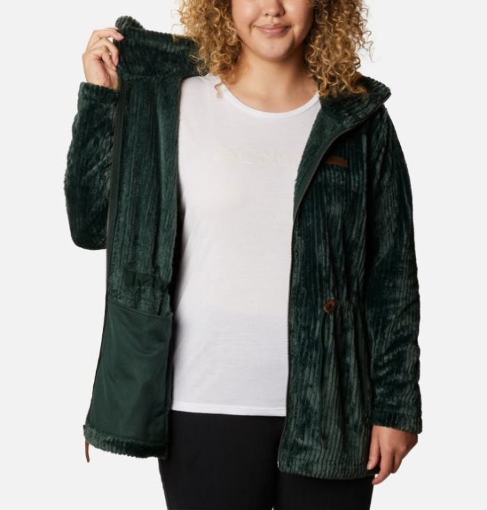 Casaco De Lã Columbia Fire Side™ Long Full Zip Sherpa Casaco De Lã Feminino Verdes Portugal | 125514-ZH2M