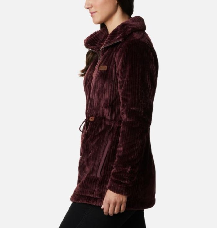 Casaco De Lã Columbia Fire Side™ Long Full Zip Sherpa Casaco De Lã Feminino Vermelhas Escuro Portugal | 141813-5TYJ