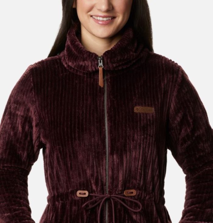 Casaco De Lã Columbia Fire Side™ Long Full Zip Sherpa Casaco De Lã Feminino Vermelhas Escuro Portugal | 141813-5TYJ